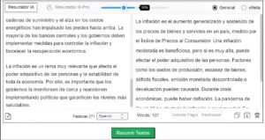 resumidor de textos con IA