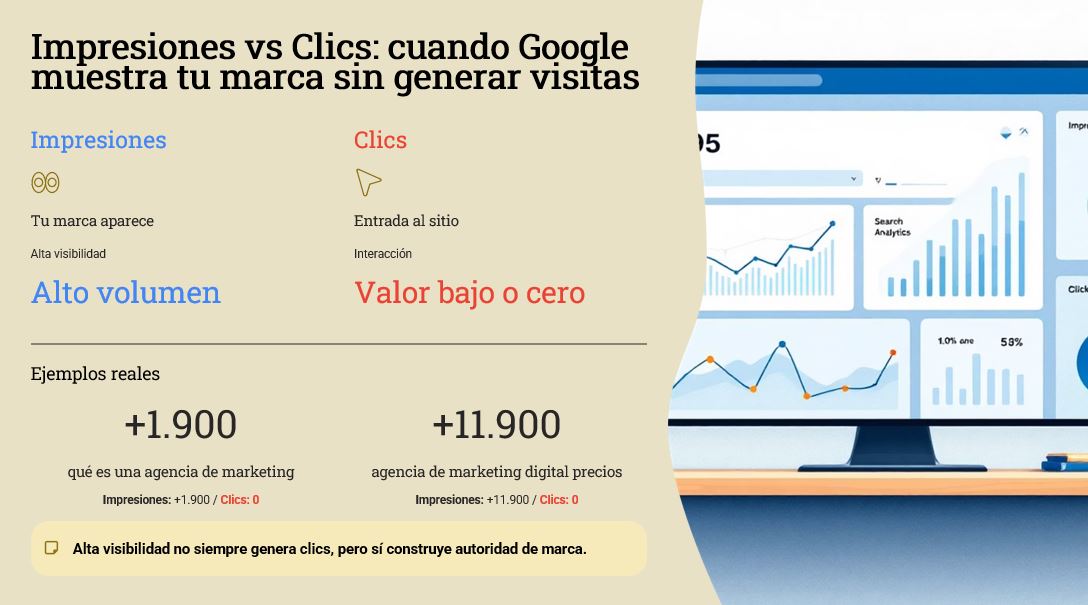 impresiones vs clicks: zero clicks